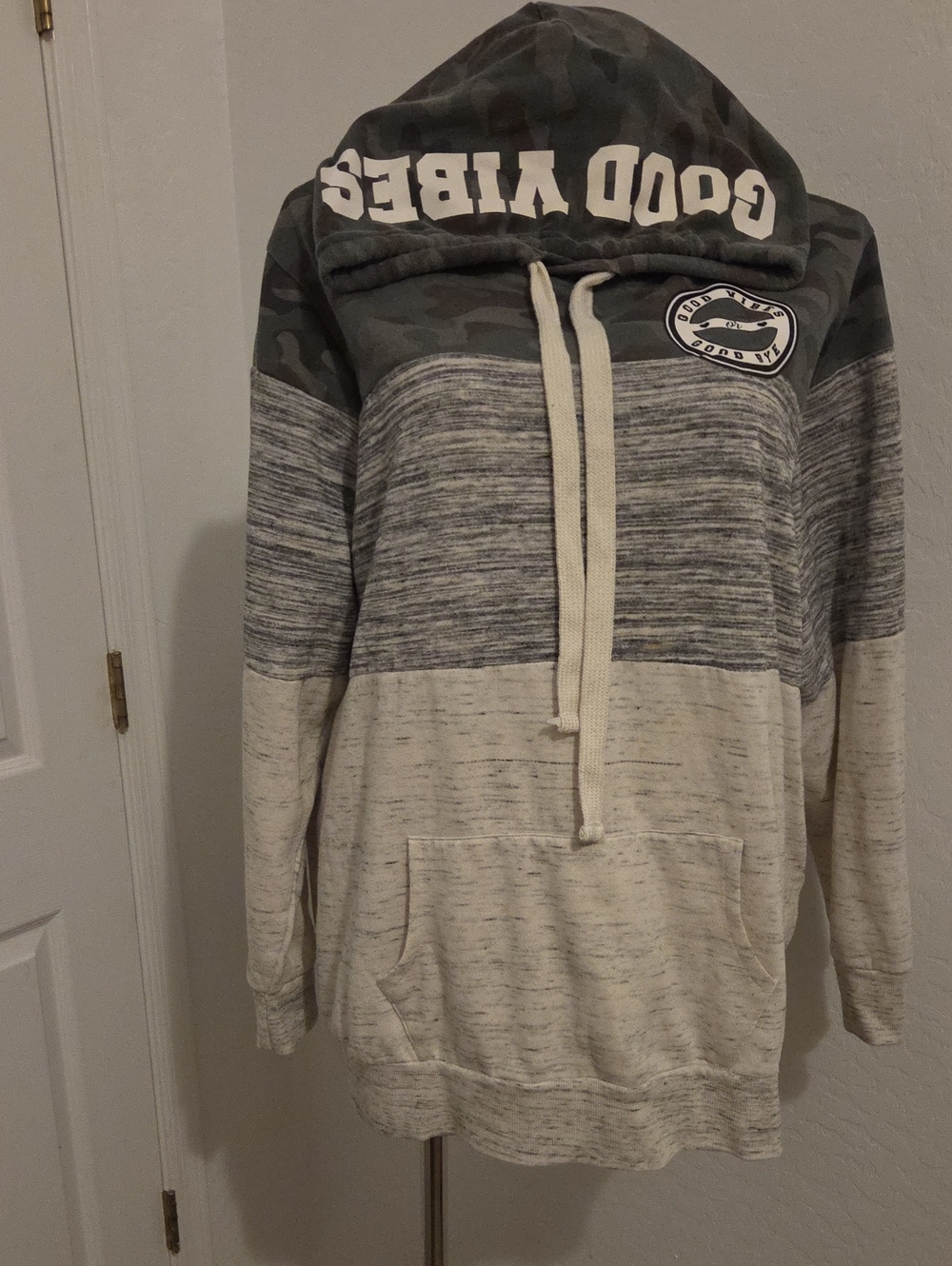 Good Vibes Women's Hooded Pullover Sweatshirt.